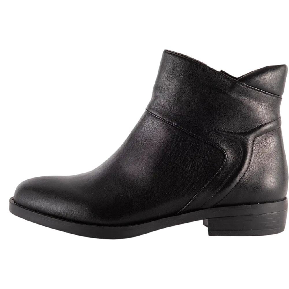 David Tate Womens Ania Ankle Bootie US 8.5 Wide Black Leather NWOB